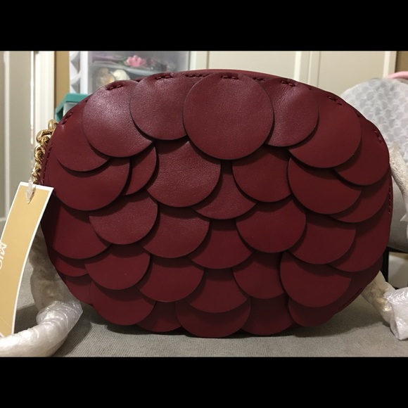 SALE 🌹MICHAEL KORS SEQUINS GINNY MEDIUM MESSENGER - Picture 5 of 8